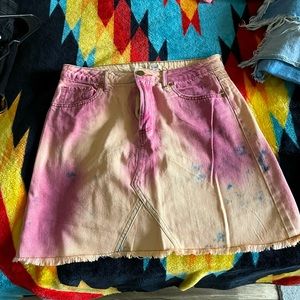 Tie-dye Jean skirt (M)